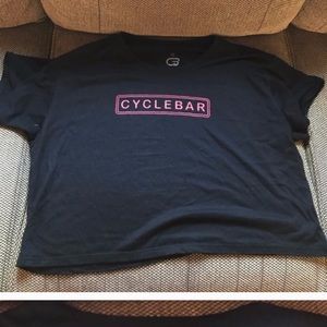 CycleBar crop top black red size large L
